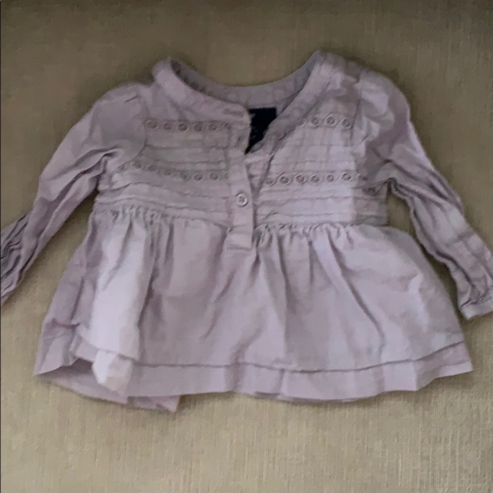 Purple- gray baby gap long sleeve blouse